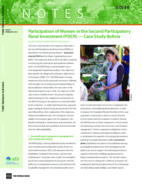 (PDF) Participation of women in the second Participatory Rural ...