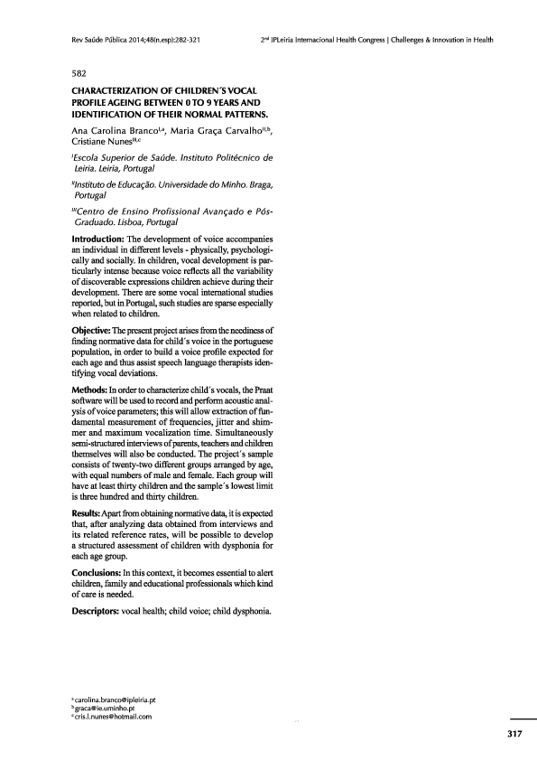 (PDF) Characterization of children’s vocal profile ageing between 0 to ...
