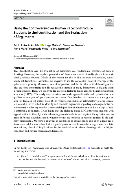 (PDF) Using the Controversy over Human Race to Introduce Students to ...
