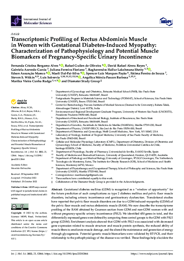 (PDF) Transcriptomic Profiling of Rectus Abdominis Muscle in Women with ...