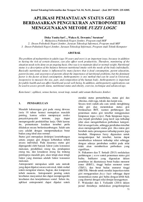 (PDF) Aplikasi Pemantauan Status Gizi Berdasarkan Pengukuran ...