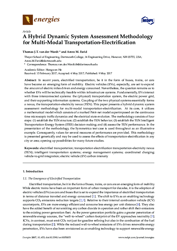 (PDF) A Hybrid Dynamic System Assessment Methodology for Multi-Modal ...