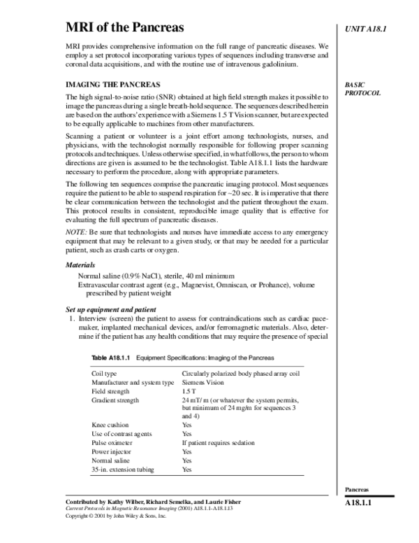 (PDF) MRI of the Pancreas | Richard Semelka - Academia.edu
