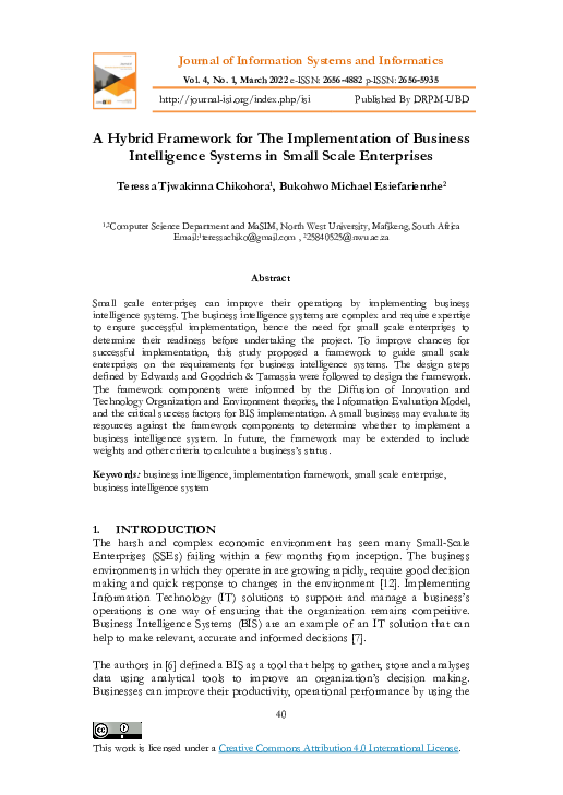 (PDF) A Hybrid Framework for The Implementation of Business ...