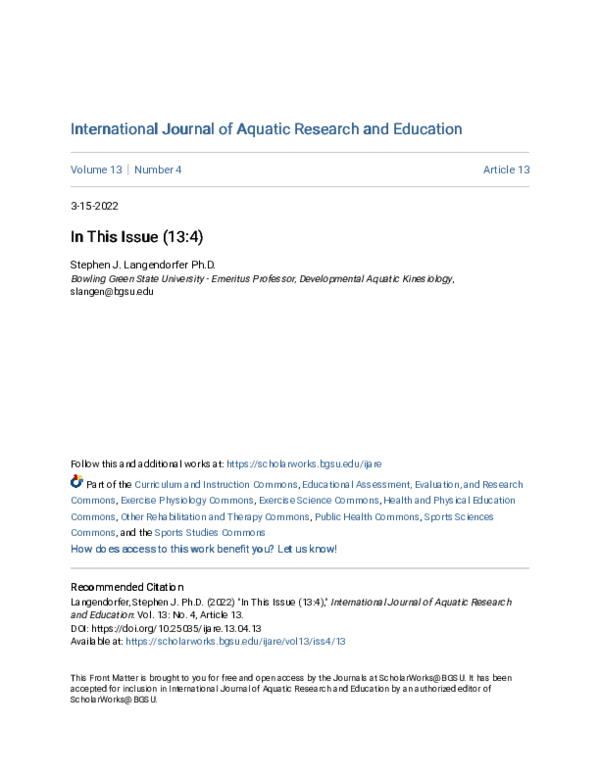 (PDF) In This Issue (13:4)