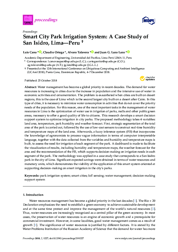 (PDF) Smart City Park Irrigation System: A Case Study of San Isidro ...