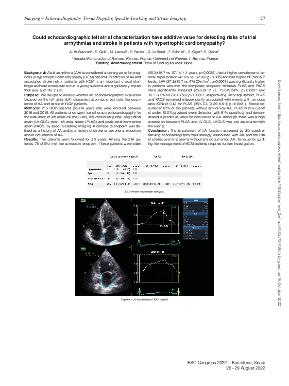 (PDF) Could echocardiographic left atrial characterization have ...