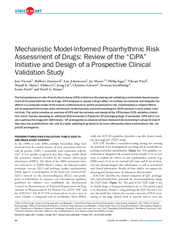 (PDF) Mechanistic Model-Informed Proarrhythmic Risk Assessment of Drugs ...