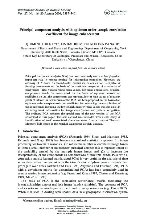 (PDF) Principal component analysis with optimum order sample ...