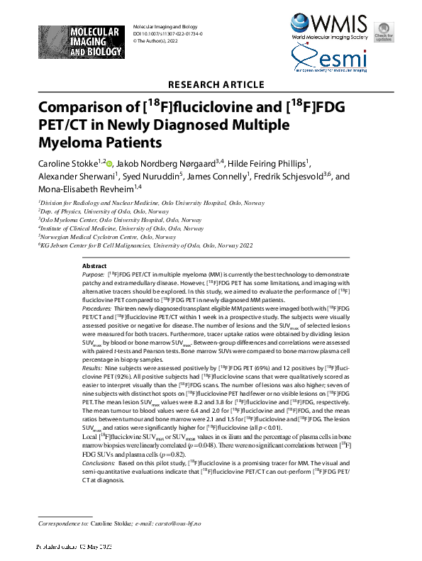 (PDF) Comparison of [18F]fluciclovine and [18F]FDG PET/CT in Newly ...
