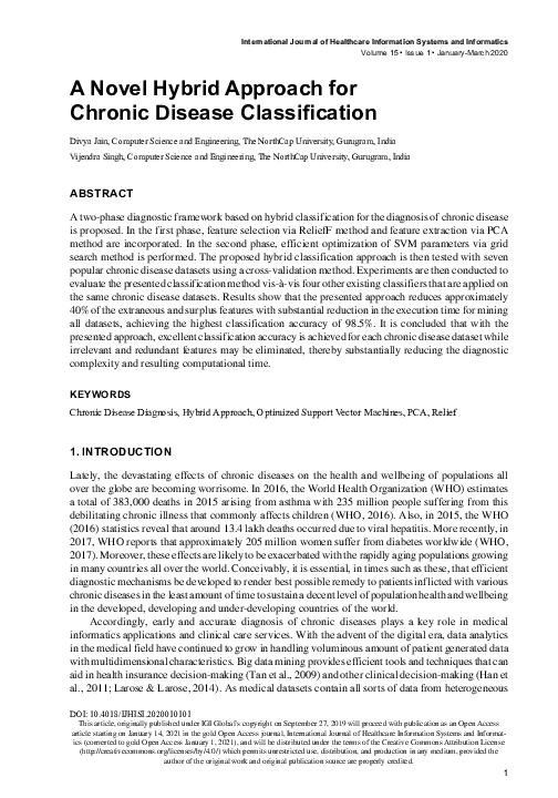 (PDF) A Novel Hybrid Approach for Chronic Disease Classification