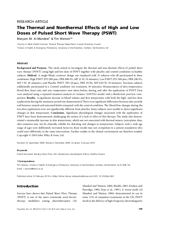 (PDF) The thermal and nonthermal effects of high and low doses of ...