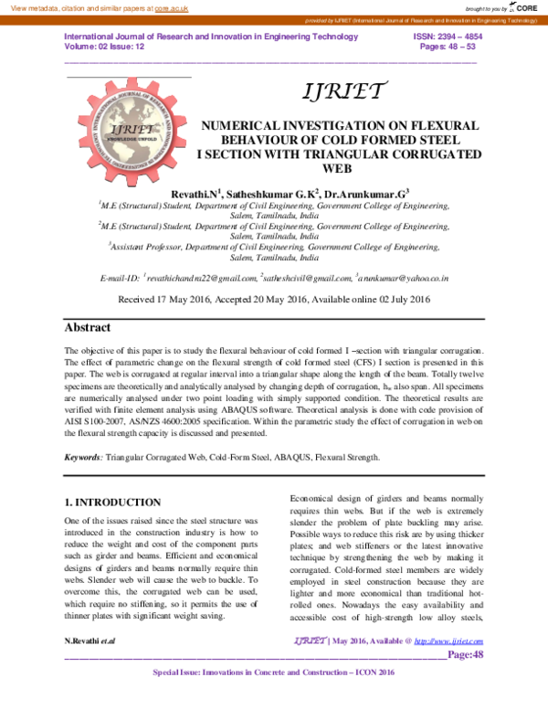 (PDF) Numerical Investigation on the Flexural Behaviour of RC Beams ...