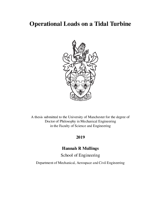 (PDF) Operational loads on a tidal turbine