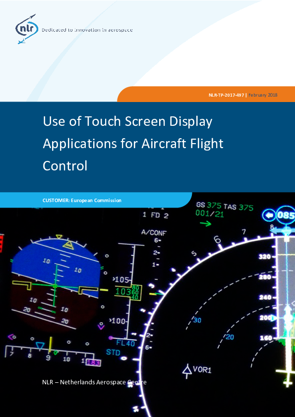(PDF) Use of touch screen display applications for aircraft flight control
