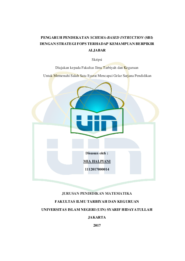  pdf pengaruh pendekatan schema based instruction sbi dengan