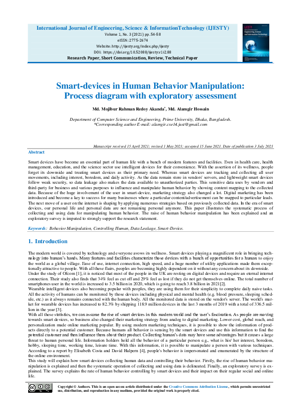 (PDF) Smart-devices in Human Behavior Manipula-tion: Process diagram ...