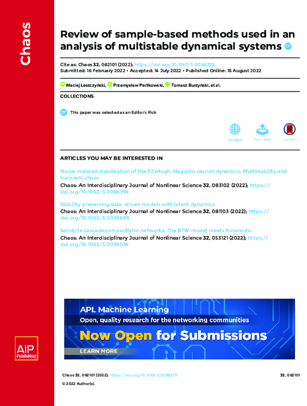 (PDF) Review of sample-based methods used in an analysis of multistable ...
