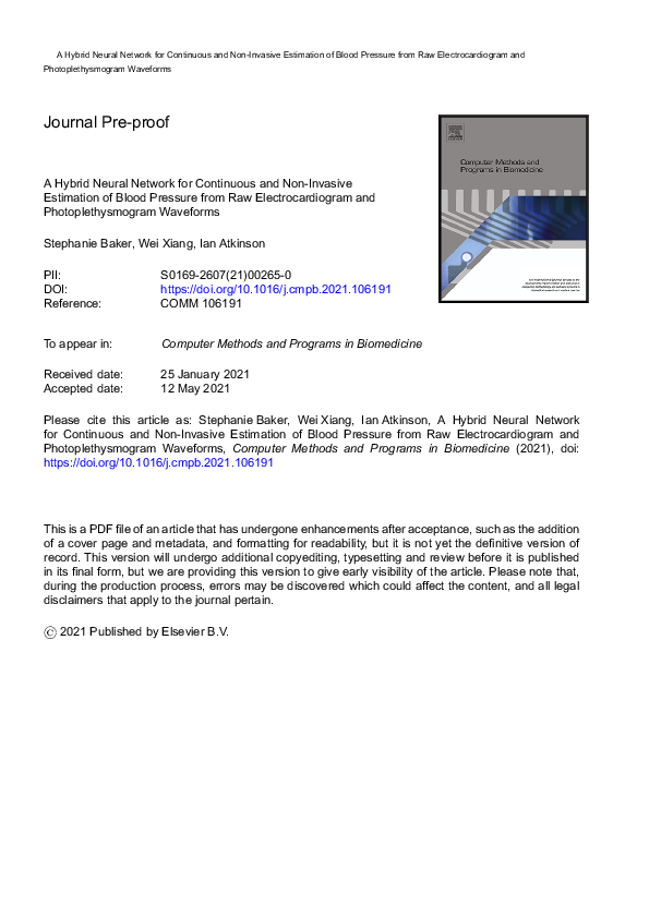 (PDF) A hybrid neural network for continuous and non-invasive ...