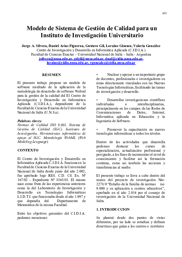(PDF) Modelo de sistema de gestión de calidad para un instituto de ...