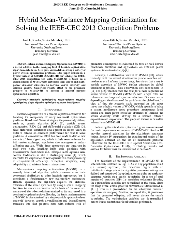 (PDF) Hybrid Mean-Variance Mapping Optimization for solving the IEEE ...