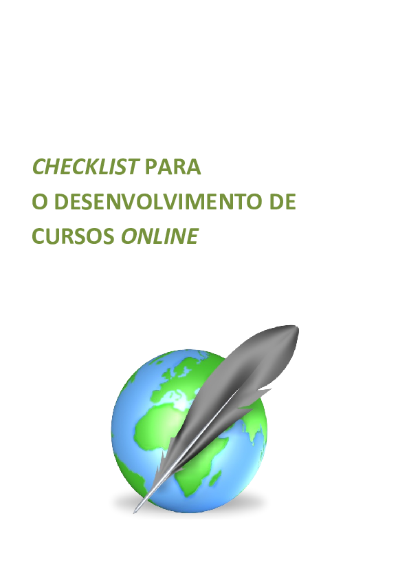 (DOC) IPTEL - Checklist de Apoio para conceção e desenvolvimento de ...