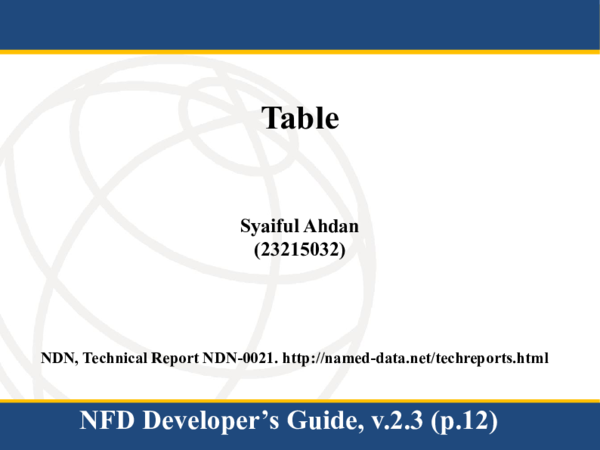 (PDF) NFD Developer NDN Table