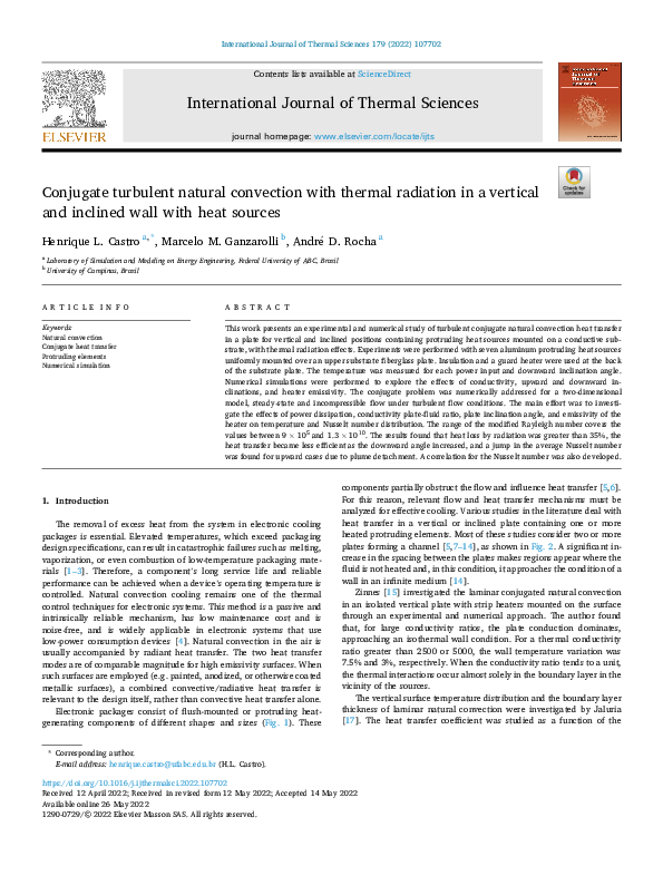 (PDF) Conjugate turbulent natural convection with thermal radiation in ...