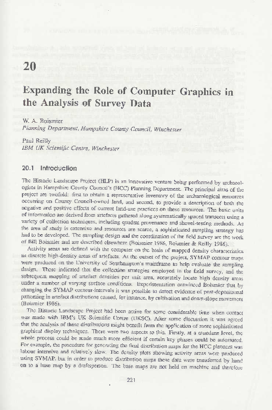 (PDF) Expanding the Role of Computer Graphics in the Analysis of Survey ...