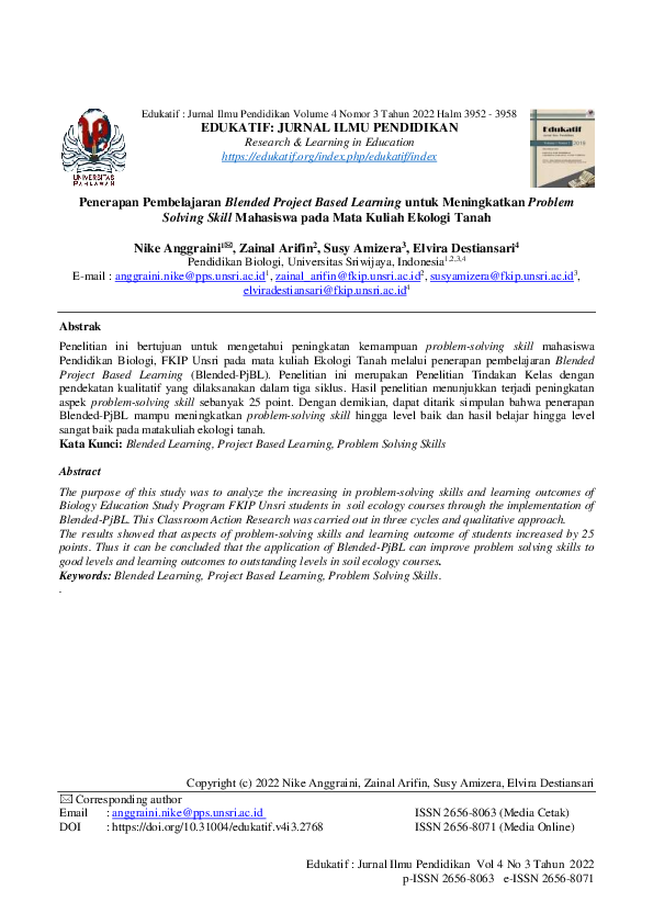 (PDF) Penerapan Pembelajaran Blended Project Based Learning untuk ...
