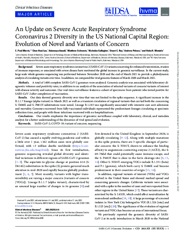 (PDF) An Update on Severe Acute Respiratory Syndrome Coronavirus 2 ...