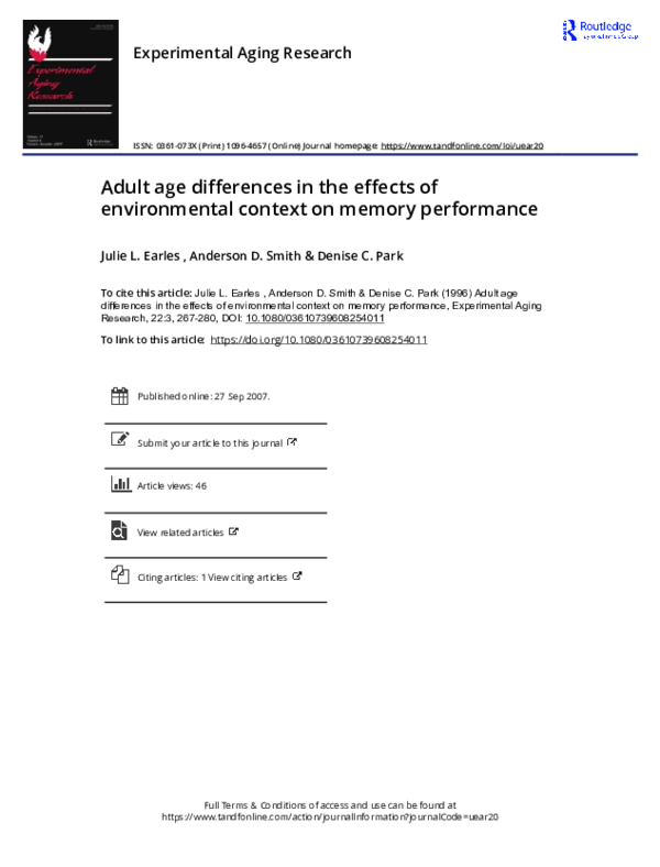 (PDF) Adult age differences in the effects of environmental context on ...