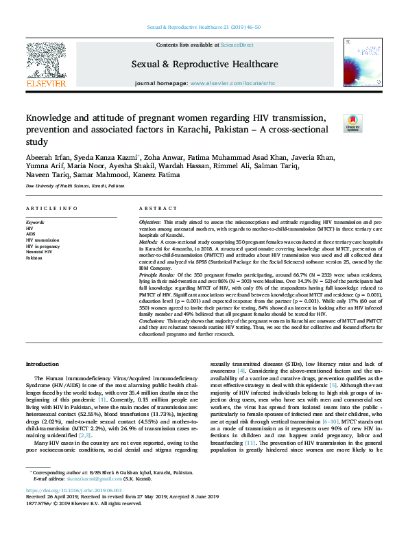 (PDF) Knowledge and attitude of pregnant women regarding HIV ...