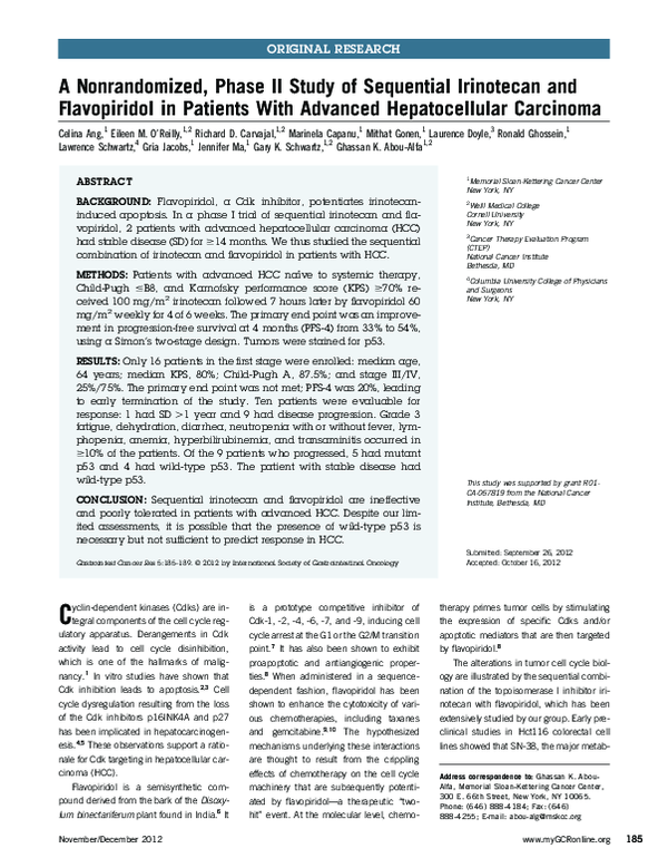 (PDF) A Nonrandomized, Phase II Study of Sequential Irinotecan and ...