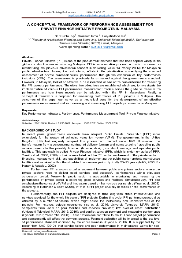 (PDF) A Conceptual Framework of Performance Measurement Tool for ...