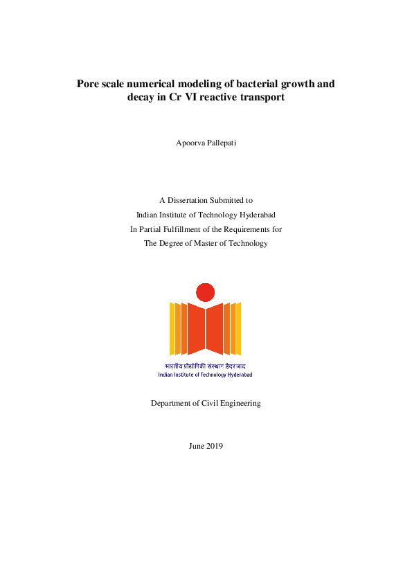 (PDF) Pore scale numerical modeling of bacterial growth and decay in Cr ...