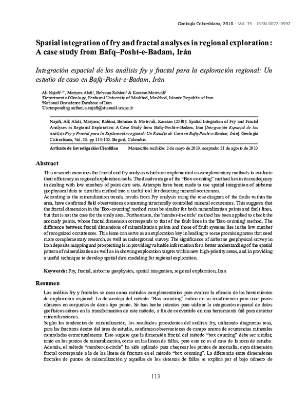 (PDF) Spatial Integration of Fry and Fractal Analyses in Regional ...