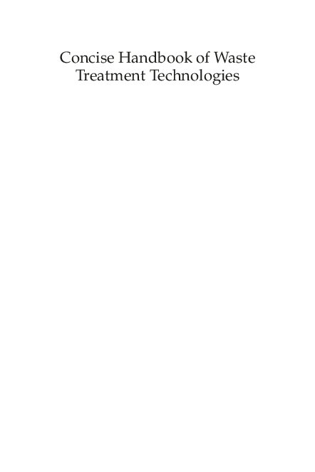 (PDF) Concise Handbook of Waste Treatment Technologies