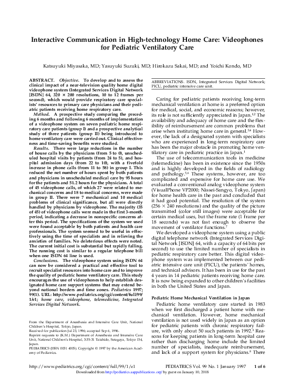 (PDF) Interactive Communication in High-technology Home Care ...