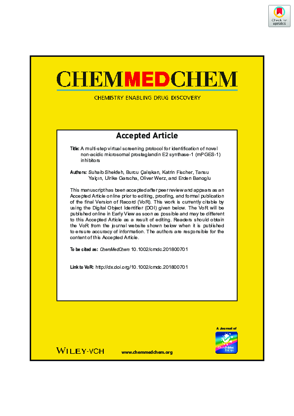 (PDF) A multi‐step virtual screening protocol for identification of ...