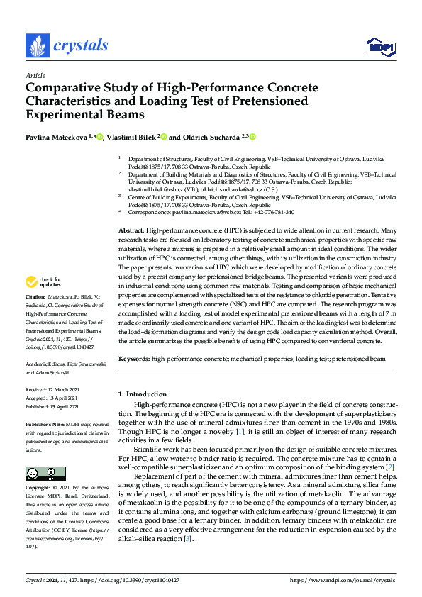 (PDF) Comparative Study of High-Performance Concrete Characteristics ...
