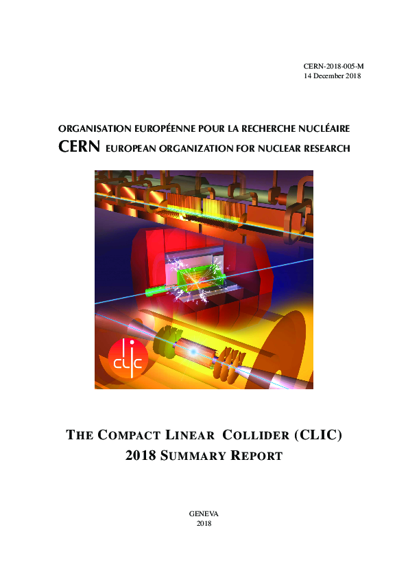 (PDF) CERN Yellow Reports: Monographs, Vol 2 (2018): The Compact Linear ...