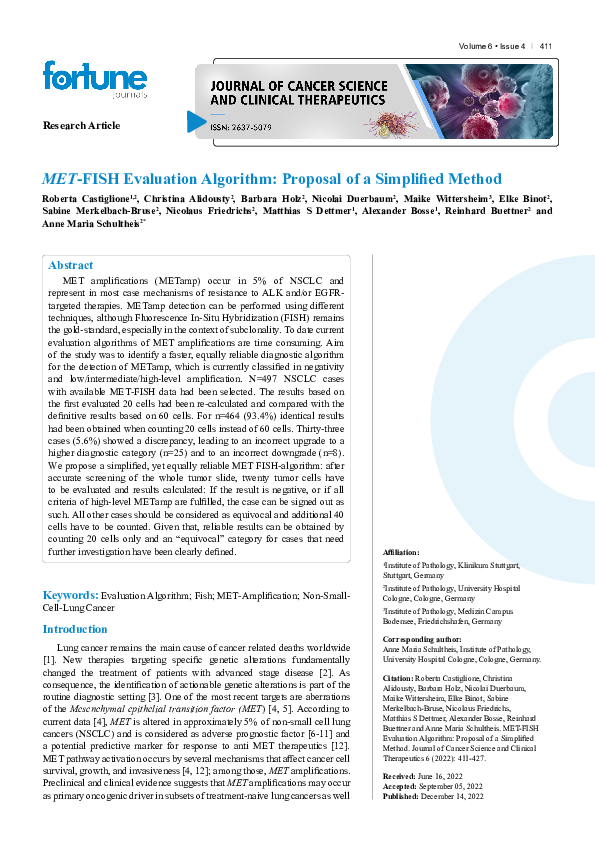 (PDF) MET-FISH Evaluation Algorithm: Proposal of a Simplified Method