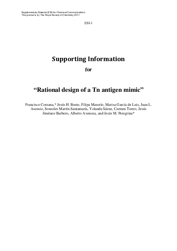 (PDF) Rational design of a Tn antigen mimic