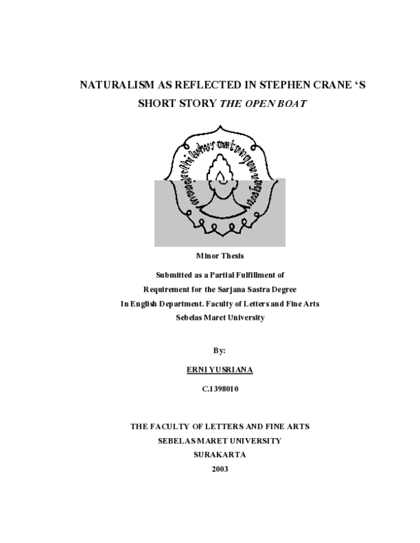 (PDF) Naturalism as Reflected in Stephen Crane ‘s Short Story the Open