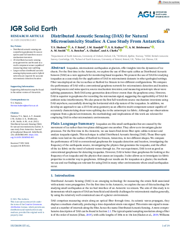 (PDF) Distributed Acoustic Sensing (DAS) for Natural Microseismicity ...