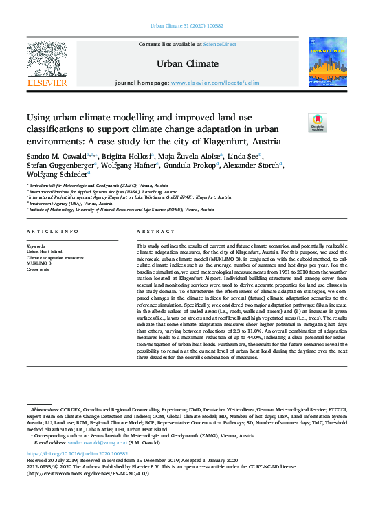 (PDF) Using urban climate modelling and improved land use ...