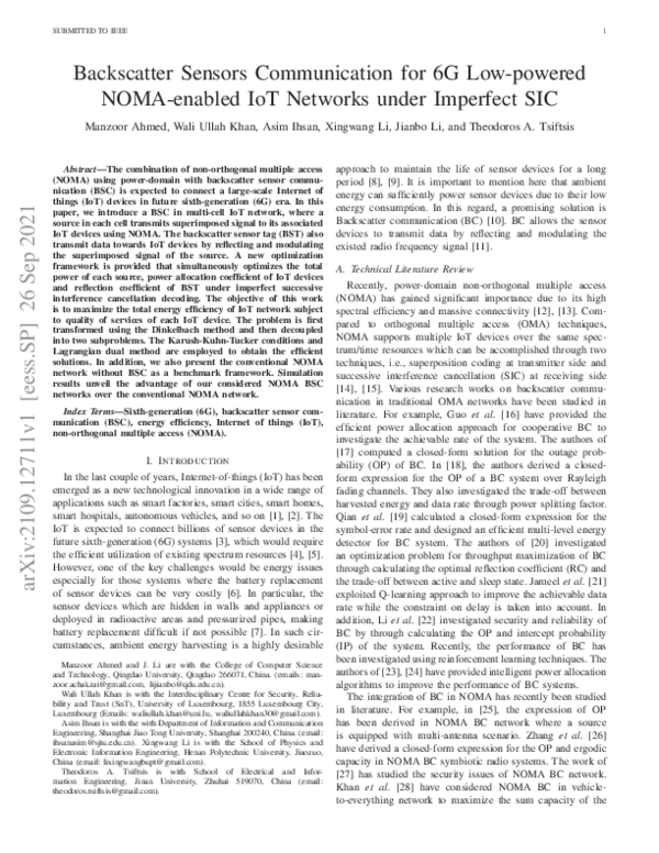 (PDF) Backscatter Sensors Communication for 6G Low-Powered NOMA-Enabled ...