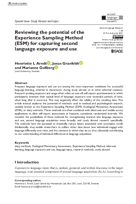 (PDF) Reviewing the potential of the Experience Sampling Method (ESM ...