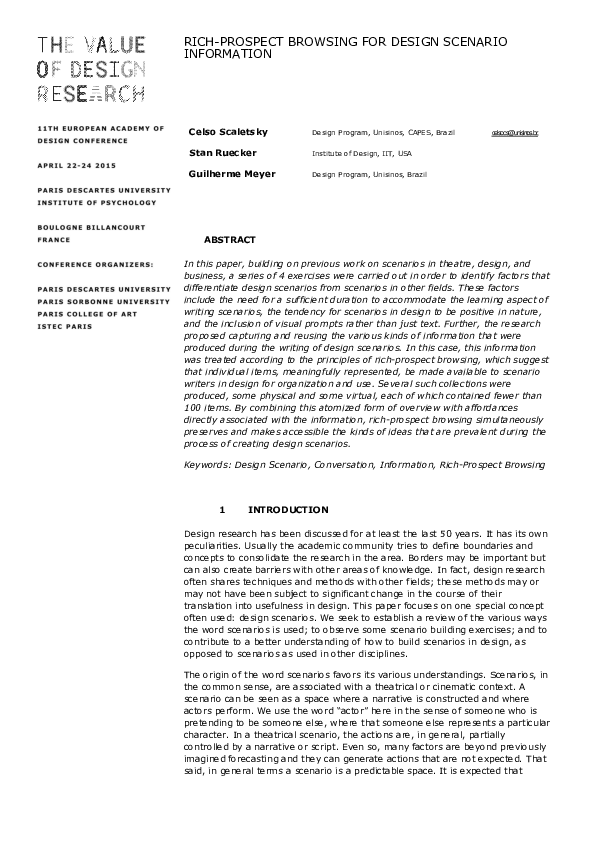 (PDF) Rich-Prospect Browsing for Design Scenario Information